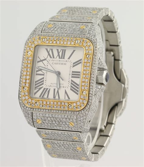 reloj cartier hombre diamantes|cartier watches for men 18g.